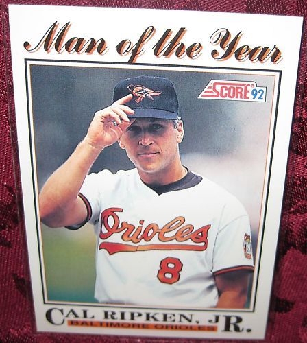 1992 SCORE CAL RIPKEN LOT #794 MOY, #433 ALL STAR  