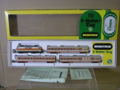 MINITRIX 1027 N SCALE DB S BAHN ZUG LOCO SET MINT BOXED  