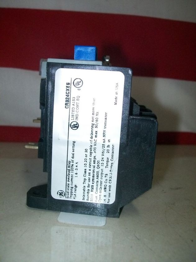 OVERLOAD RELAY CR324CXES 1.6 3.4AMP $75  