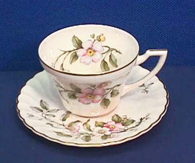 Syracuse China APPLE BLOSSOM Cup and + Saucer Set  