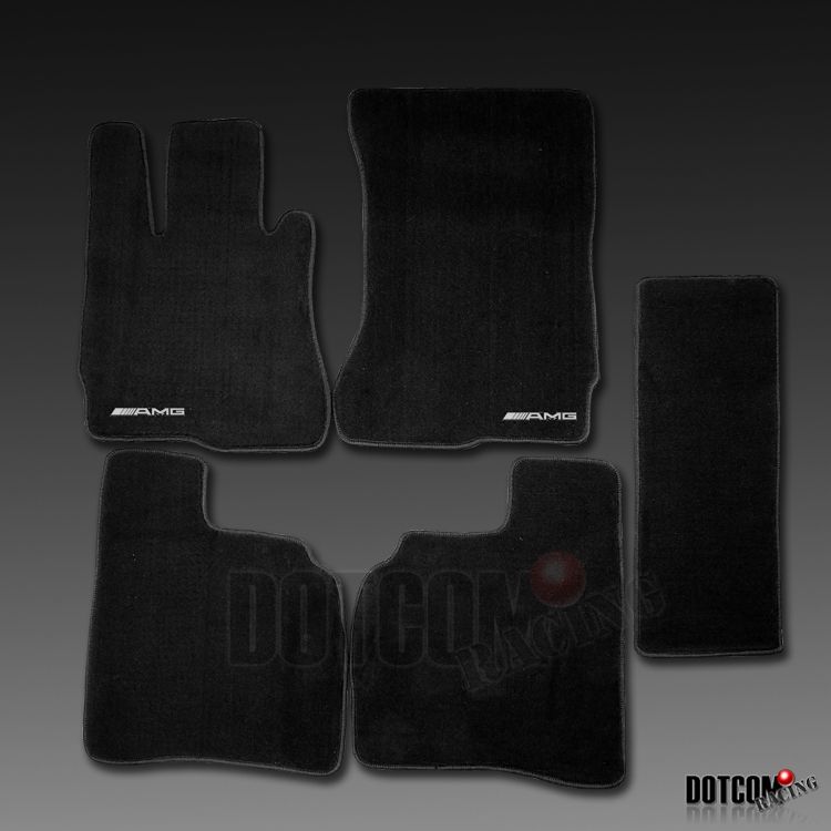 07 11 MERCEDES W221 S CLASS FLOOR MAT 5PC W/ AMG LOGO  