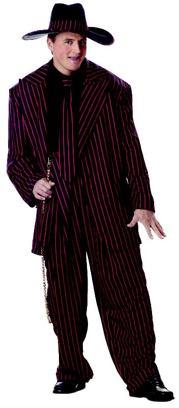 Men Plus Zoot Suit Gangster Pimp Halloween Costume  