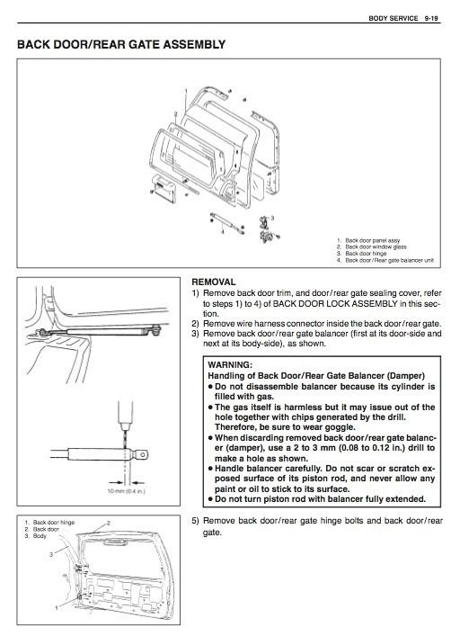 Suzuki Vitara Service and Repair Manual 1998 2005  