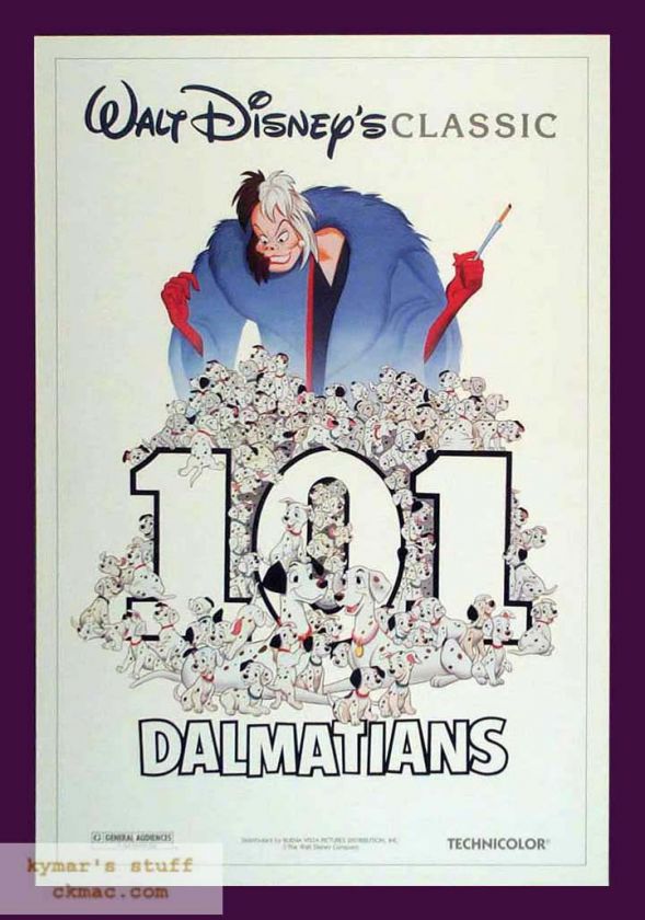 101 DALMATIANS R90 Disney Orig 1sheet Movie Poster  