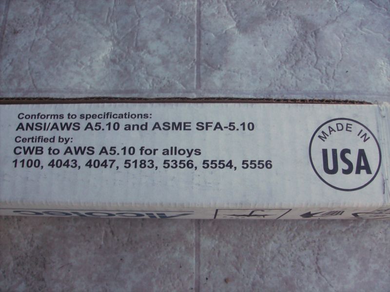 ALCOTEC USA 4043 TIG WIRE 1/8X36 R4043 10lb WITH CERTS  