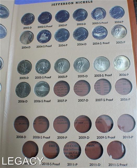 COMPLETE SET JEFFERSON NICKELS W/PROOF ONLY ISSUES (YSS  