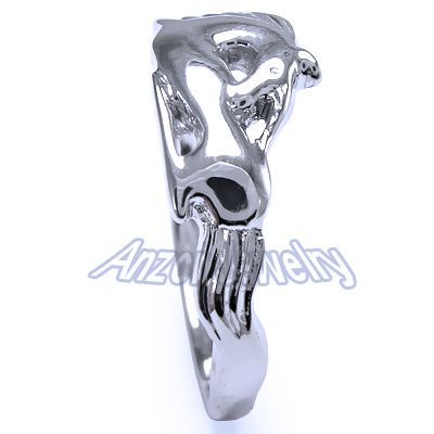 950 A Solid Pure Platinum Unicorn Ring, Ring Sizes 4 to 9.5 #R1327 