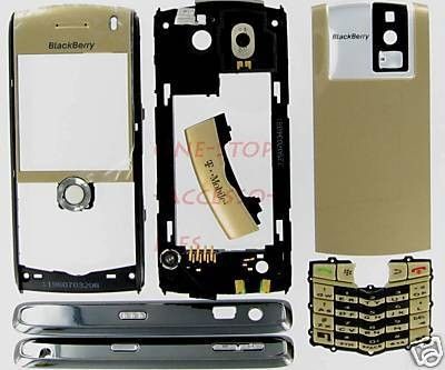 NoLogo Gold Blackberry Pearl 8100 Full Complete Housing  