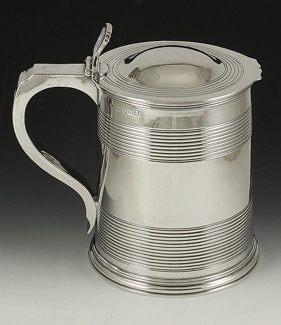 1817 ENGLISH GEORGIAN STERLING SILVER TANKARD ANGELL  