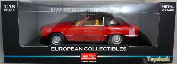 Die Cast Car 1977 Mercedes Benz 350 SL 118 Sunstar 045971 