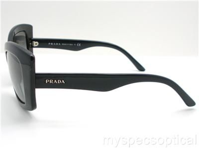 Prada SPR 19M 1AB 3M1 Black Grey Gradient New Sunglass 100% Authentic 