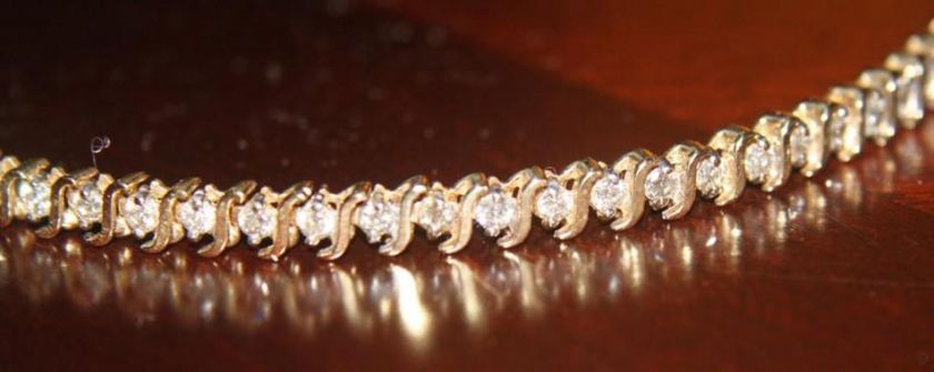 Gorgeous Diamond and 14k YG Tennis Bracelet  