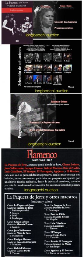 FLAMENCO SHOW ENCYCLOPEDIA 21 DVD PACO DE LUCIA CAMARON SARA BARAS 