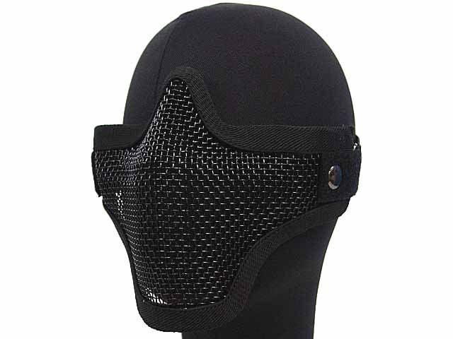 Stalker Type Half Face Metal Mesh Protector Mask BK #B  