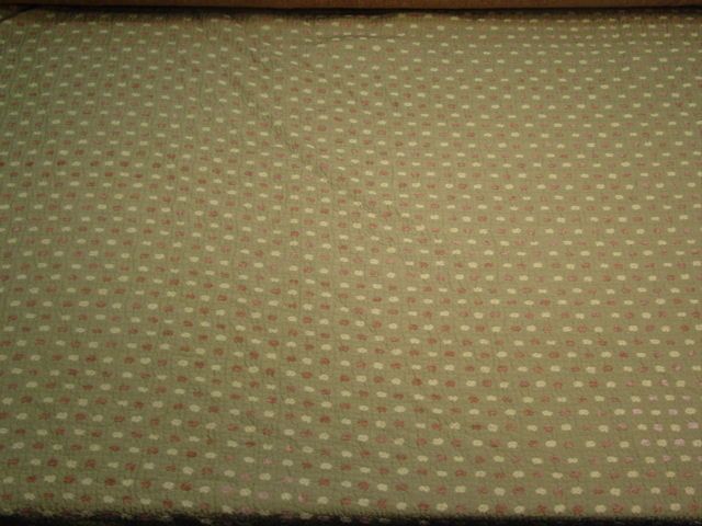 Modern Retro Green Gold Brown Upholstery Fabric bty  