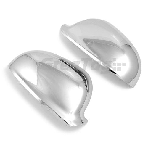 FOR VW JETTA GOLF POLO MK4 PASSAT B6 EOS CHROME MIRROR COVER TRIM PAIR 