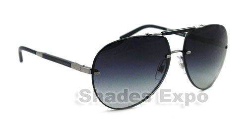 NEW DOLCE&GABBANA SUNGLASSES DG 2083 BLACK 64MM 04/8G  