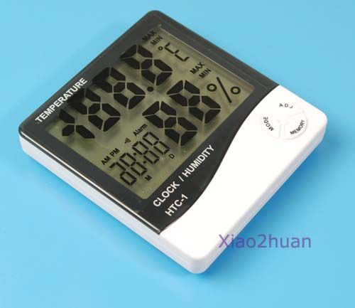 Weather Station Thermometer Hygrometer Desk Alarm Clock  