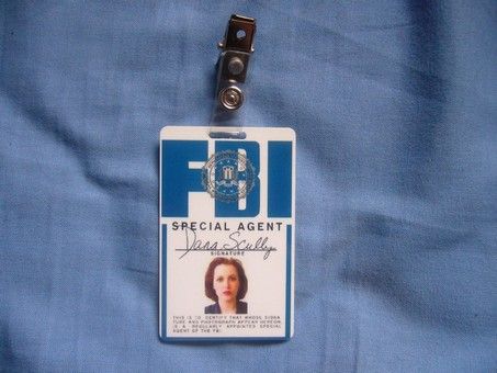 FBI id Card X Files Dana Scully Movie Props Cards Agent  