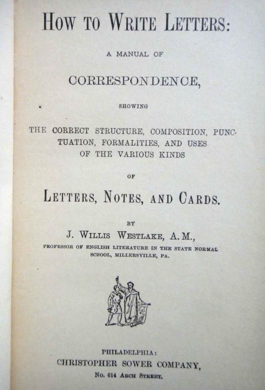 1901 antique VICTORIAN LETTERS MANUAL notes CARDS ★  