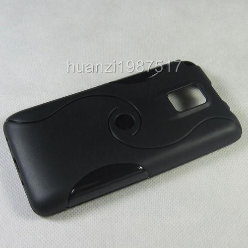 BLACK GEL RUBBER CASE COVER FR LG Optimus 2X Star Speed  