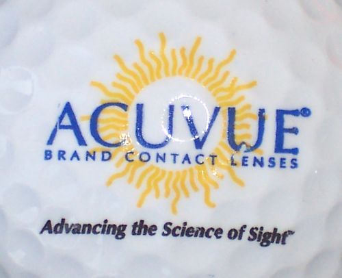 ACUVUE CONTACT LENS JOHNSON & JOHNSO LOGO GOLF BALL  