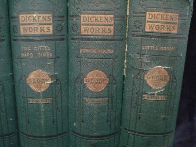 Works Of Charles Dickens ,6 Vol illus HC Set,Globe 1880  