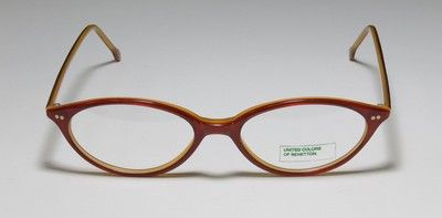 NEW UNITED COLORS OF BENETTON 350 48 16 140 HAVANA CREAM EYEGLASS 