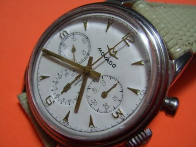 EXTREMELY RARE 50S MOVADO CHRONOGRAPH CAL 95M S.STEEL  