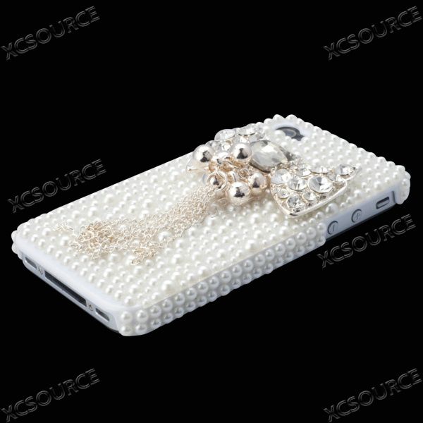 3D Pearl Bling Crystal Case Cover for iphone 4 4G 4GS PC94  