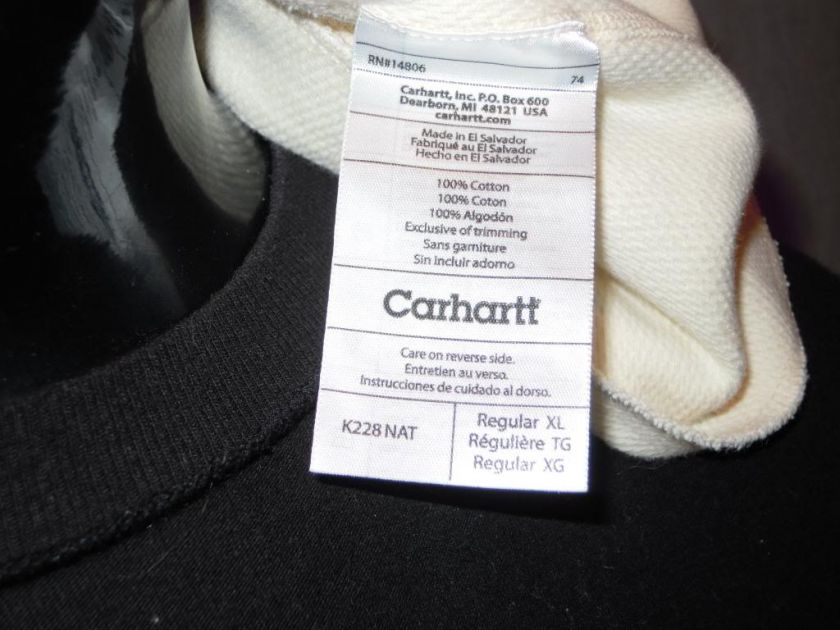 CARHART L SLEEVE THERMAL WEAVE COTTON PULLOVER XL NWOT  