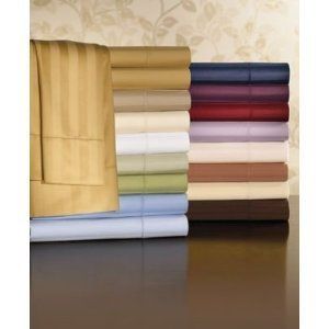 CHARTER CLUB DAMASK STRIPE 400TC QUEEN SHEET SET  