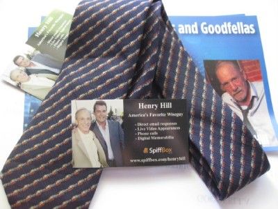 HENRY HILL GOODFELLA ORIGINAL 100% SILK PIERRE CARDIN TIE SIGNED 