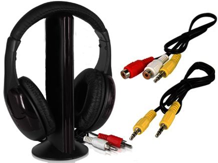 in 1 Wireless Headphone Earphone for MP4 PC TV CD   