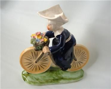   Figurine Nun Riding Bicycle Gull Wing Habit Grossman Staffordshire