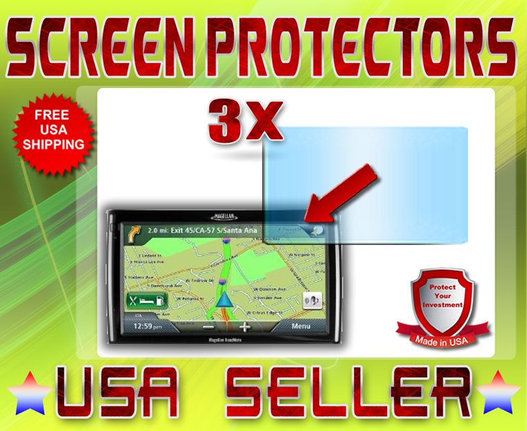 3x SCREEN PROTECTORS for Magellan Roadmate 5045LM USA  