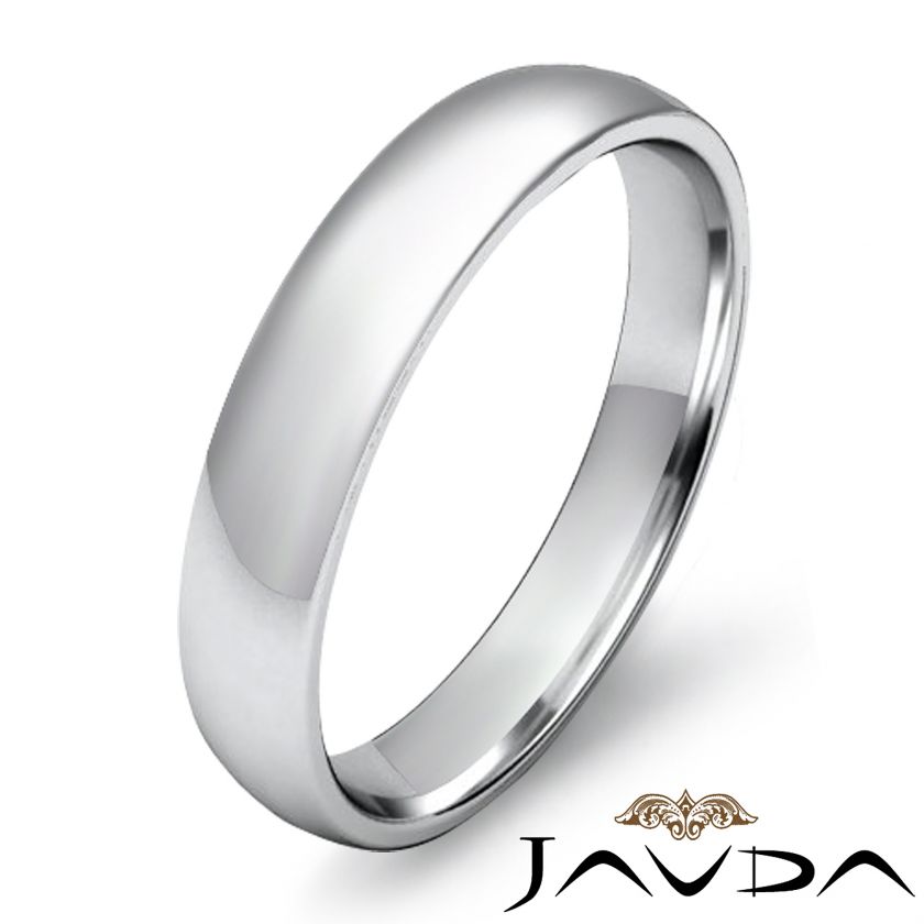 2g 5z Women Wedding Band Comfort Dome 4m 18k White Gold  