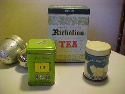 Vtg. 6 Tea Items Richelieu Tin Tea Strainer 2 Infusers  