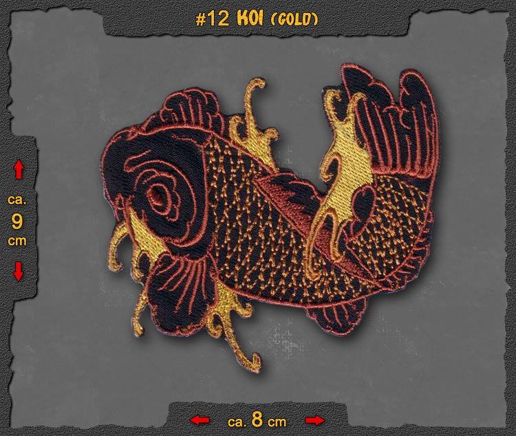 KOI ★ Japanese Carp Fish Rockabilly iron on Tattoo Patch Sticker 