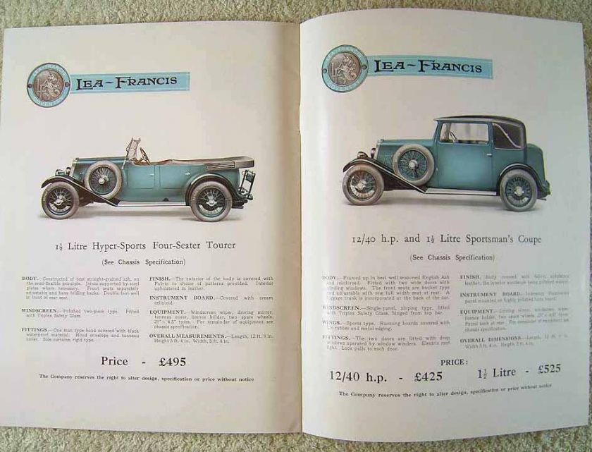 litre two seater sports measures 7 x 9 5 16 pgs dealer stamp on 