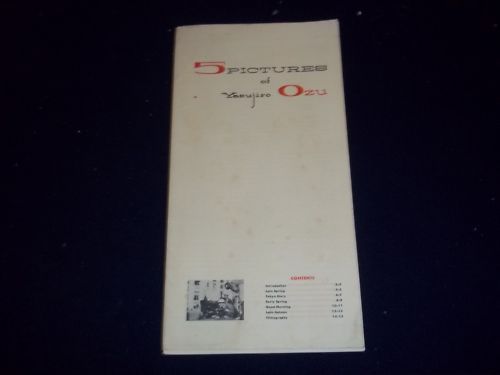 1962 FIVE PICTURES OF YASUJIRO OZU PAMPHLET   I 7432  