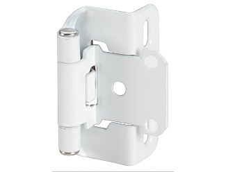 Amerock BP7550 W Hinge White 1/2 Partial Wrap 026634011281  