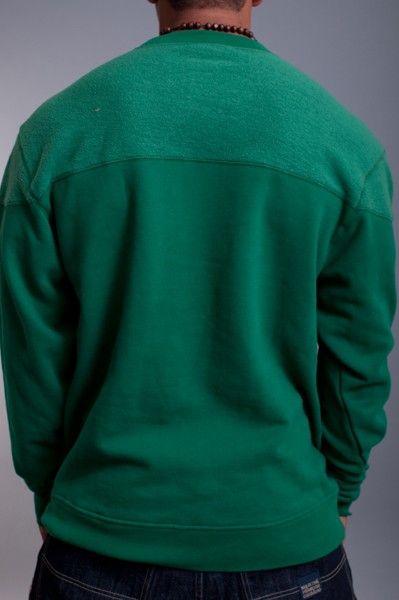 NEW MENS THE HUNDREDS HIP HOP SOLID GREEN FLEECE CREW NECK SWEATSHIRT 