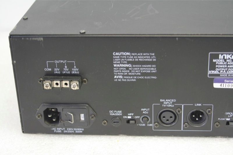 Inkel PA 9312 120W PA Public Address Power Amplifier InterM  