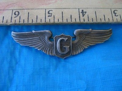 Vintage WW2 Sterling Glider Pilot Wings 3 AAF  