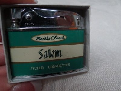 VINTAGE SALEM CIGARETTE LIGHTER UNUSED WITH BOX  