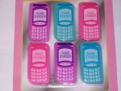 Mini Cell Phone Erasers Scool Supplies, Party Favors  