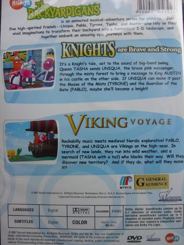 The Backyardigans Viking Voyage Brand New 2 in 1 DVD  