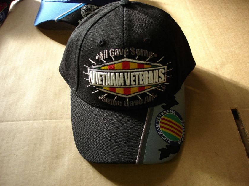 VIETNAM WOVEN CAPS WITH ARMY,NAVY, AIR FORCE AND MARINES  