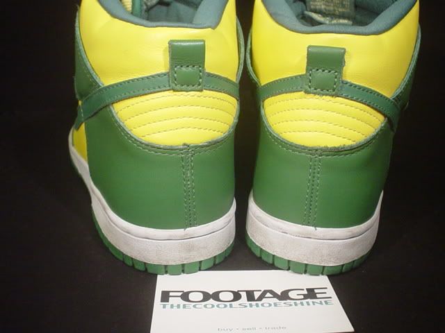 2003 Nike Dunk High EURO EUROPE BRAZIL YELLOW ZEST CLASSIC GREEN WHITE 